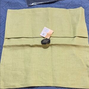 Pottery Barn Button pillow cover - celery green